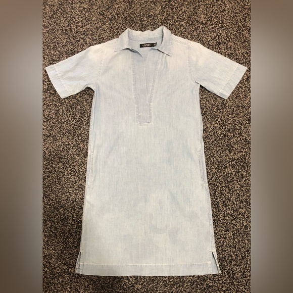 Lauren Ralph Lauren light blue jeans dress size XS - Picture 5 of 9